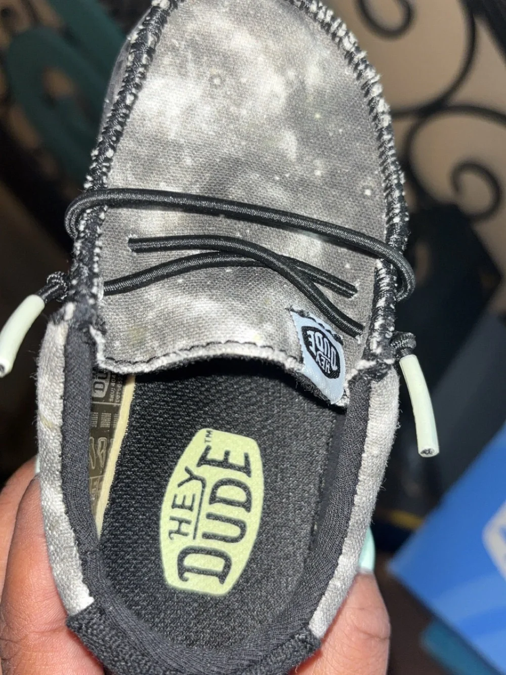 Hey Dude Kids Black Tie-Dye Slip-On Moccasins
